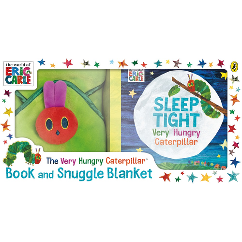 The Very Hungry Caterpillar book and snuggle blanket