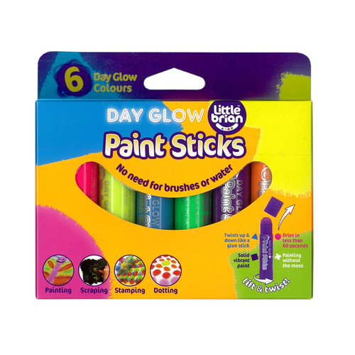 Paint Sticks Day Glow 6 Asst