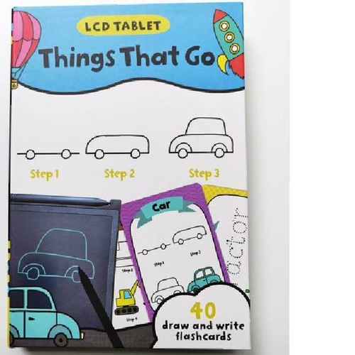 Things That Go Draw & Write Flashcard LCD Tablet Book