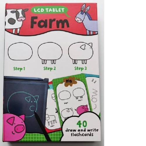 Farm Draw & Write Tablet Book with Flashcards