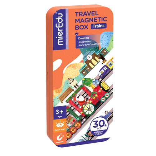 Travel Magnetic Puzzle Box - TRAINS