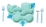 Teal Baby Cutlery, Plate