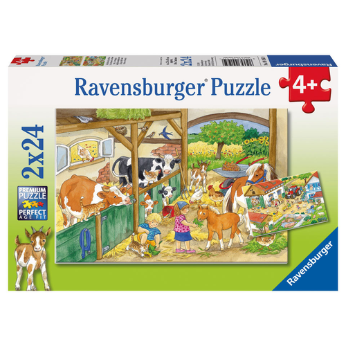 Ravensburger - Merry Country LIfe- 2x24 Piece Puzzles 