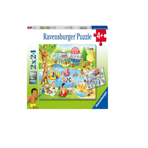Ravensburger - Swimming at the Lake 2 x 24 Piece Puzzles