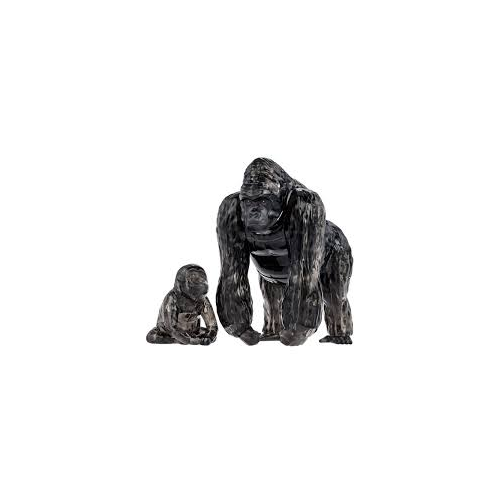 3D Crystal Puzzle - Gorilla and Baby (Black)48 pieces