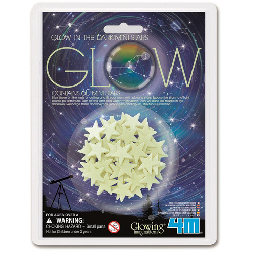 4M -Glow in the Dark -  Mini Stars 60 Pack