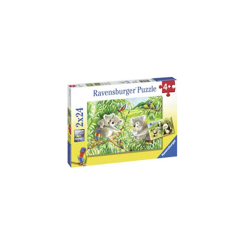 Ravensburger-  Sweet Koalas and Pandas Puzzle 2x24 Picec Puzzles 