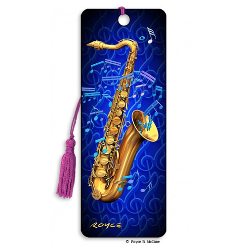 Saxophone 3D Bookmark 