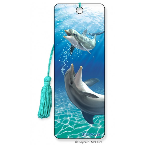 Bubbles Dolphin 3D Bookmark 