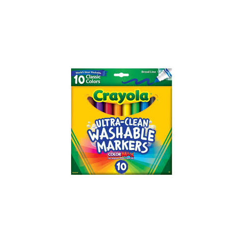 Crayola -  Classic Washable Broadline Markers - 10 Pack