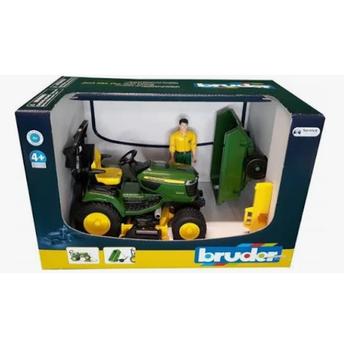 Bruder - John Deer Lawn tractor with Trailer and Gardener