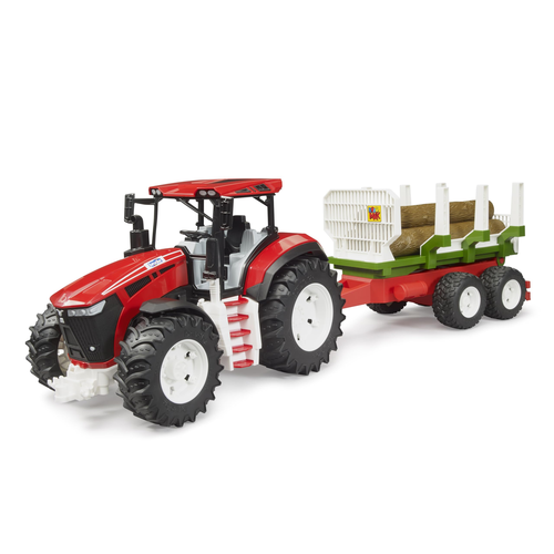Bruder - Roadmax Tractor with Forestry Trailer and three logs