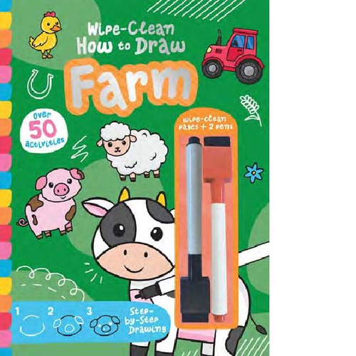 Wipe Clean - How to Draw Farm - Activity Book 