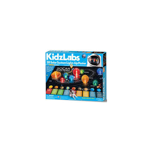 4M- KidzLabs- 3D Solar System Light-Up Poster
