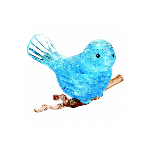 BePuzzled - 3D - Crystal Puzzle - Bird Blue