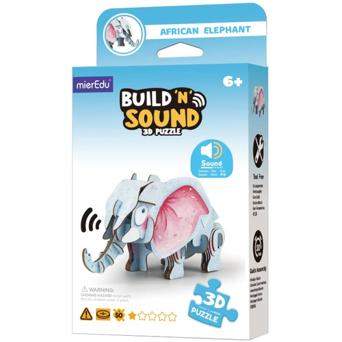 Mieredu - Build 'n' Sound 3D Puzzle - African Elephant
