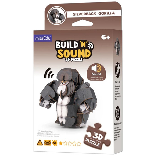 Mieredu - Build 'n' Sound 3D Puzzle Silverback Gorilla