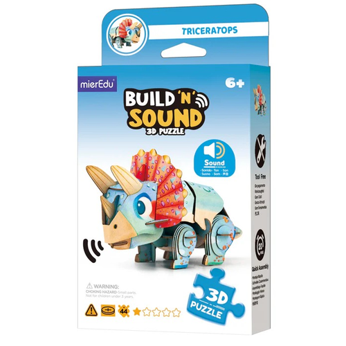 Mieredu - Build 'n' Sound 3D Puzzle Triceratops