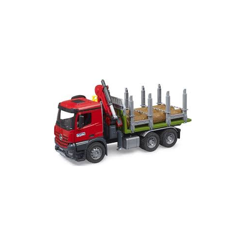 Bruder- Forestry Mercedes Arocs Timber Truck- loading Crane Garbage and Logs