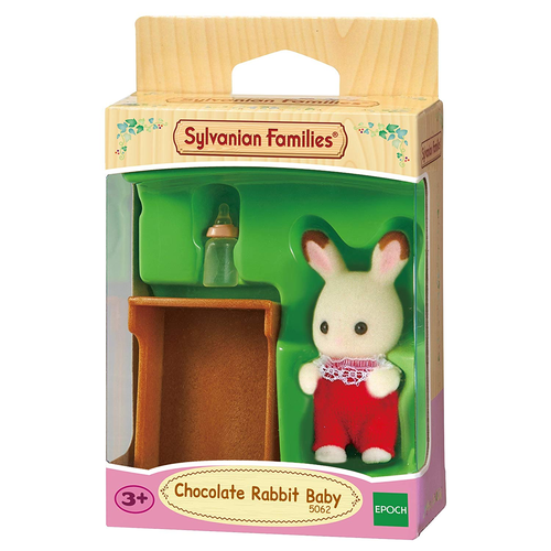 Chocolate Rabbit Baby with Crib