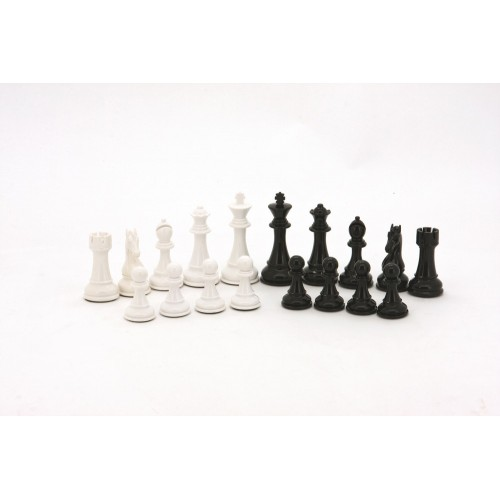 Dal Rossi Chess Pieces Black and White Finish Weighted 101mm