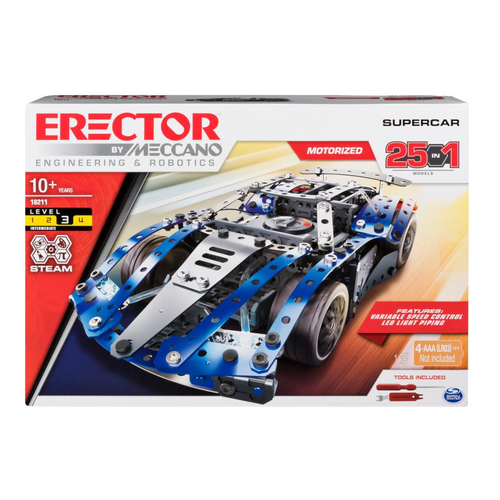 Meccano 25 Model Set with Motor Supercar