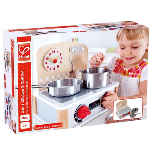 Hape 2-in-1 Kitchen and Grill Set