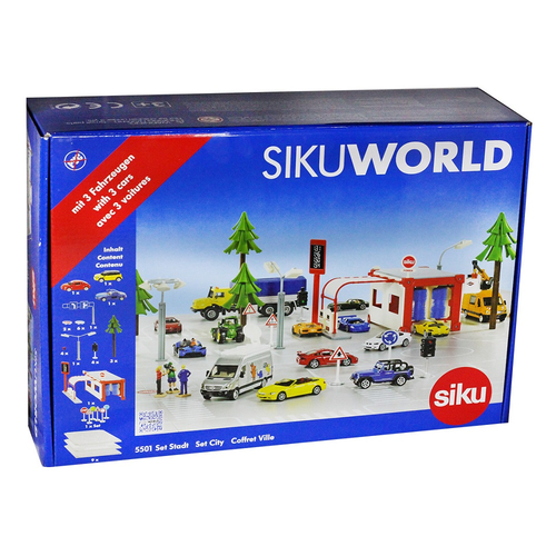 Siku World City Playset w Service Station & 3 Cars