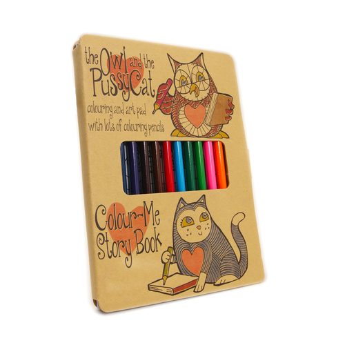The Owl & the Pussycat Colour-Me Storybook & Pencils