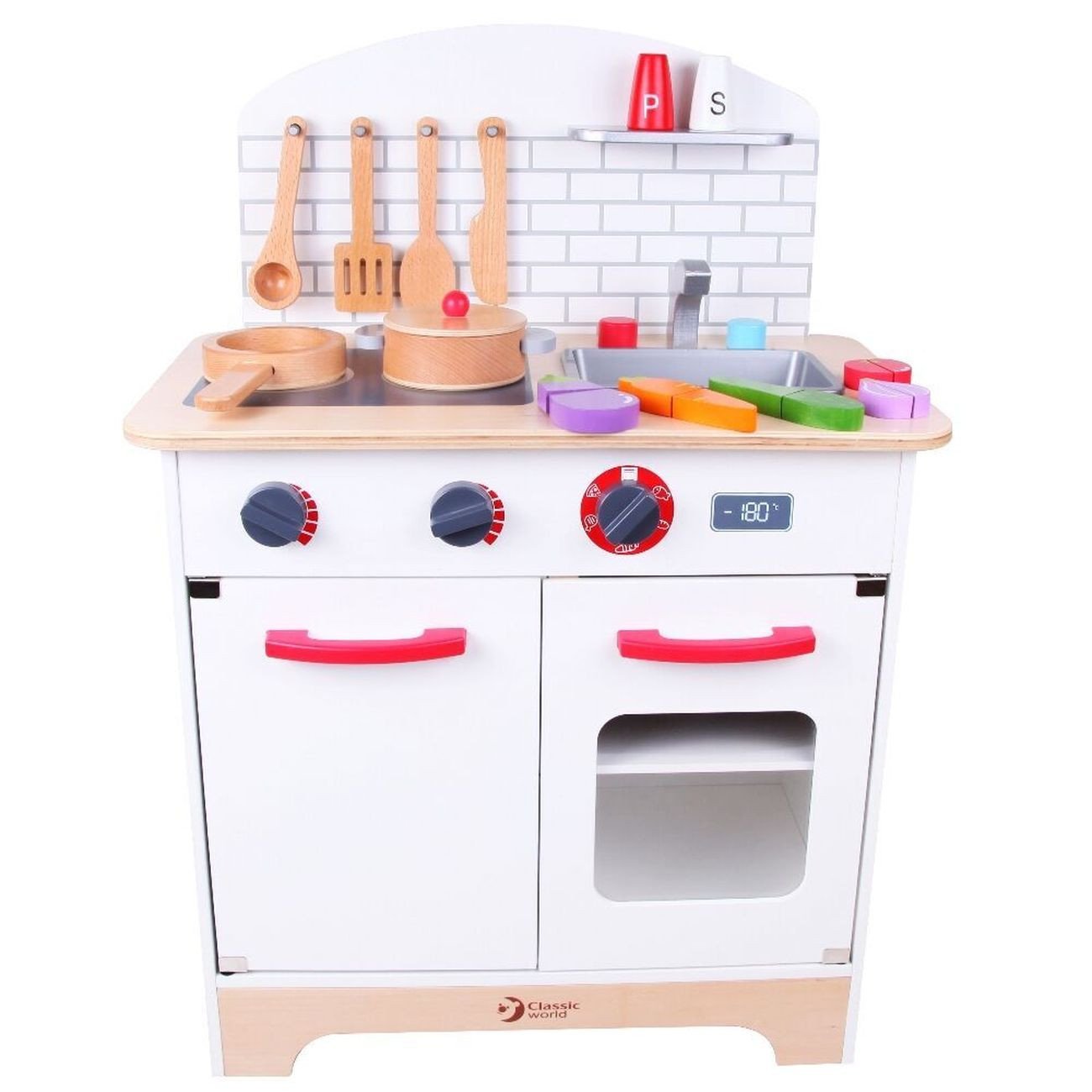 Chef's Kitchen Set Wooden ToysPretend Play Craniums Books Toys