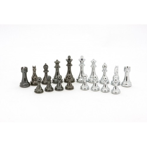 Chess Piece Silver & Titanium Finish Weighted 101mm