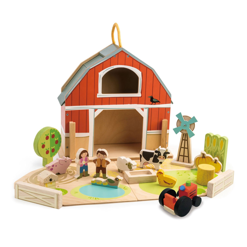 Wooden Little Barnyard Set