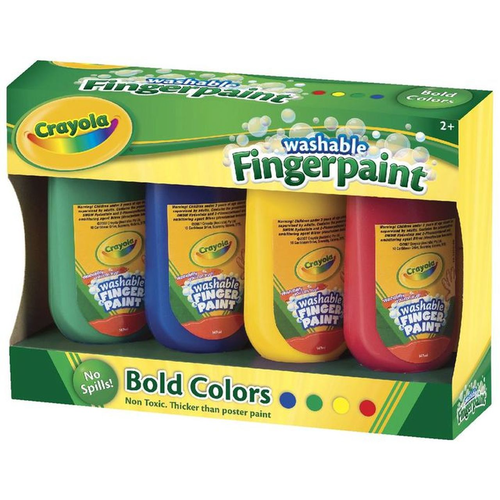 4 washable Finger Paints