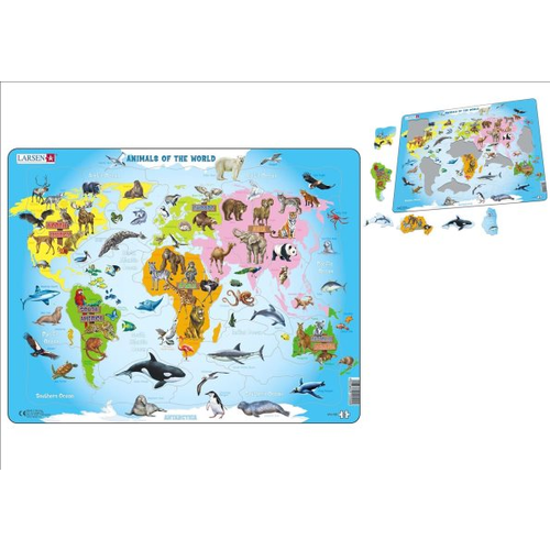Animals of the World Frame Tray Puzzle