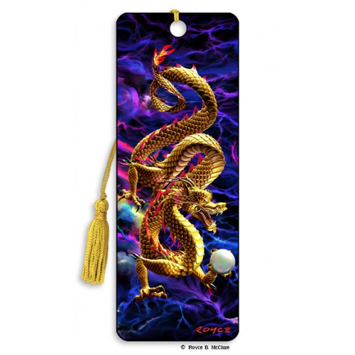 Golden Dragon 3D Bookmark