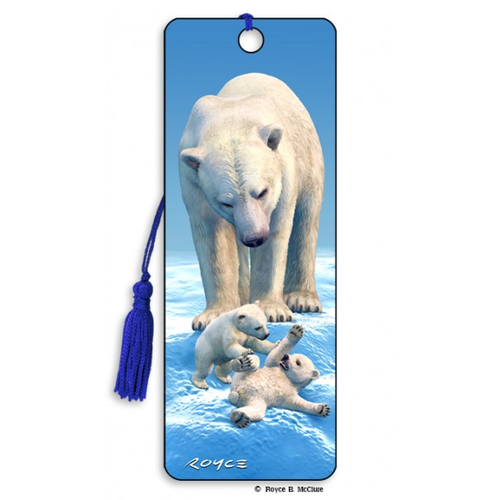 Polar Bears 3D Bookmark