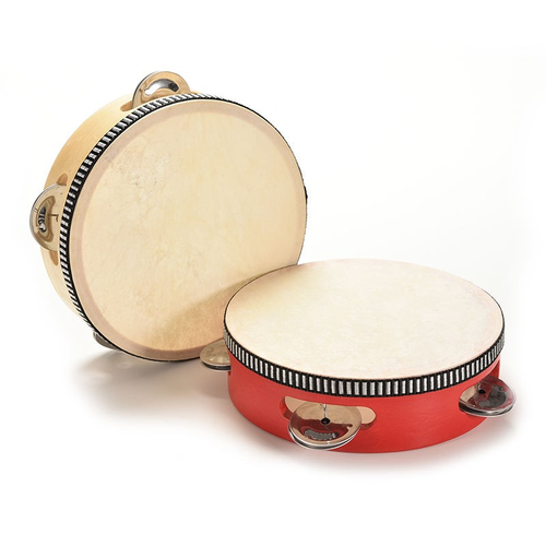 Natural Wooden Tambourine 15cm