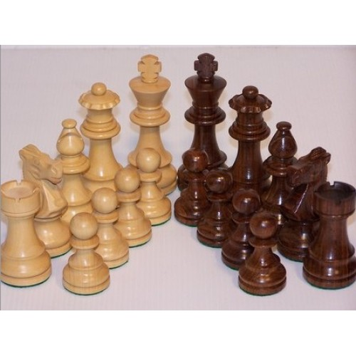 Chess pieces - 95mm double weighted French Lardy Staunton Boxwood/Sheesham pieces