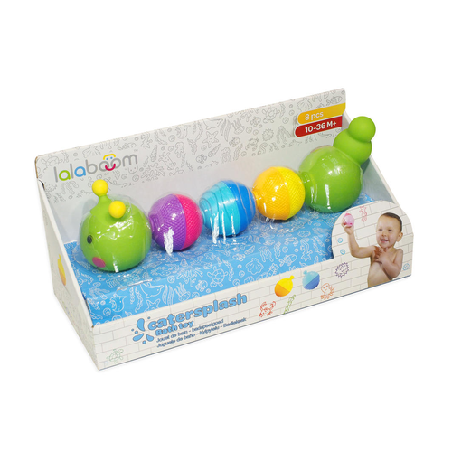 Lalaboom Snap Beads 8 pc beads caterpillar bath toy