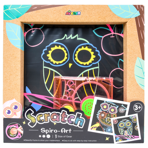 Photo Frame Kit - Scratch Spiro Art Owl