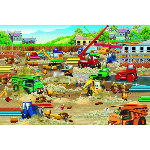 Construction Zone, 36pc, Floor Puzzle Games & PuzzlesPuzzlesFloor