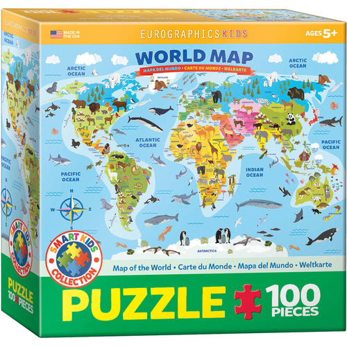 Illustrated Map of the World 100pc