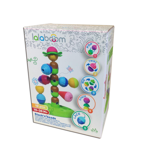 Lalaboom snap Beads Stacking Tree and 6 pc beads