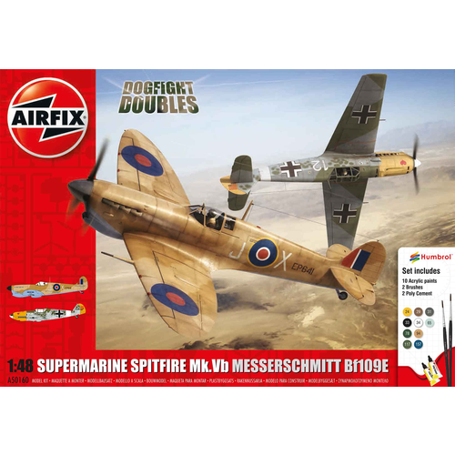Airfix 1/48 Dogfight Double Spitfire Vs Messerschmitt Gift Set