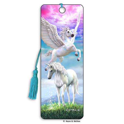 Pegasus & Unicorn 3D Bookmark