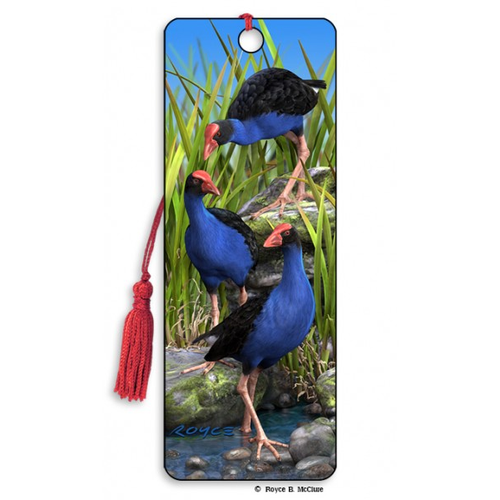 Wet Feet Pukeko 3D Bookmark