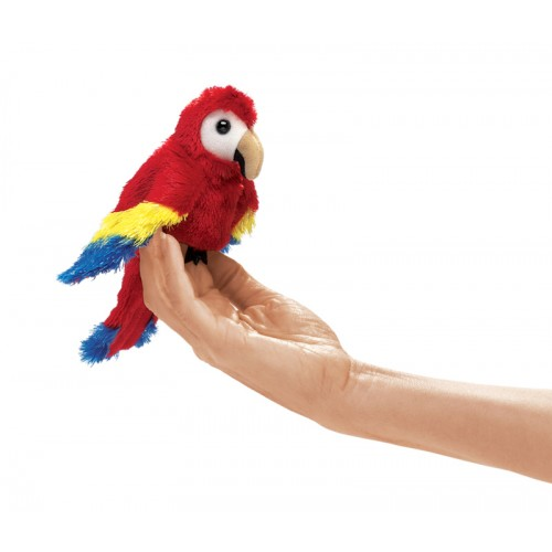 Mini Scarlet Macaw Finger Puppet