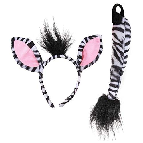 Zebra Headband & Tail Set