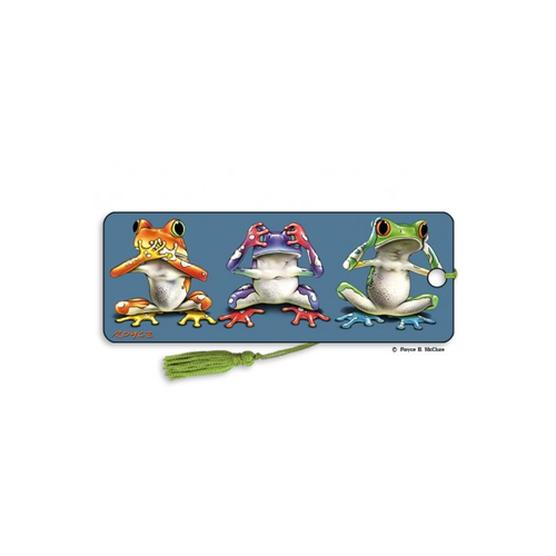 No Evil Frogs 3D Bookmark